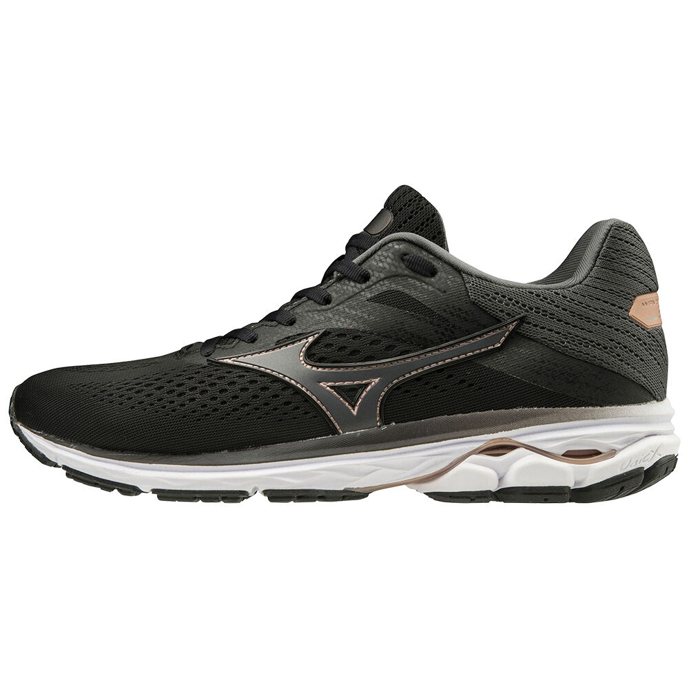 Zapatillas Running Mizuno WAVE RIDER 23 Mujer Negras/Gris España KPAQ-85270